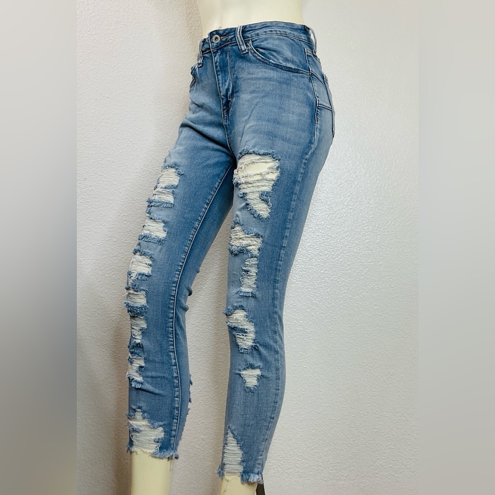 S.O.N.G, Curvy Super High-Rise Super Skinny Ankle Jeans, Women's Size 9